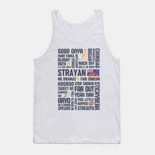 Australian slang - Strayan - Fair dinkum - Aussie sayings Tank Top